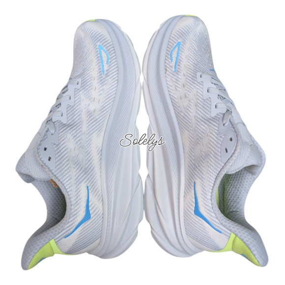 HOKA ONE ONE Clifton 9 Gull Sea Ice Blue Running Walking Sneaker Womens 9.5 WIDE - Picture 9 of 12